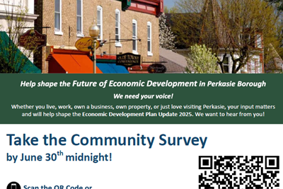 Perkasie Borough seeks community input on economic development.